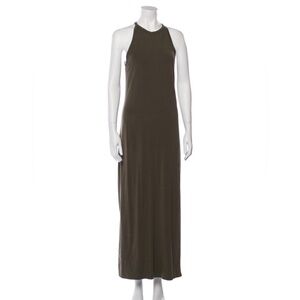 Theory Olive Halter Maxi Dress